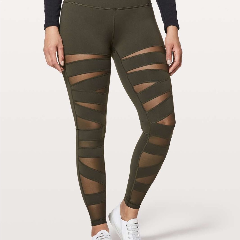 Lululemon Wunder Under Tech Mesh Leggings